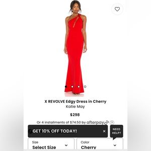 RED KATIE MAY ONE SHOULDER DRESS